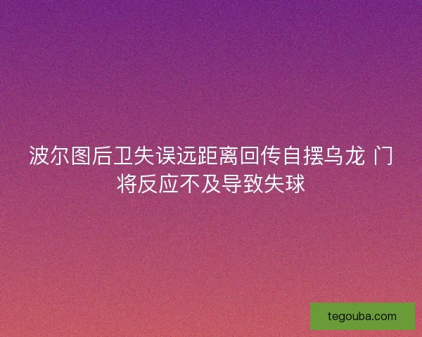 波尔图后卫失误远距离回传自摆乌龙 门将反应不及导致失球